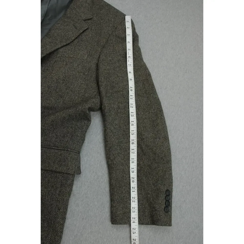 Jos A Bank Blazer Mens 46R Herringbone 100% Camel Hair 2 Buttons Single Breasted